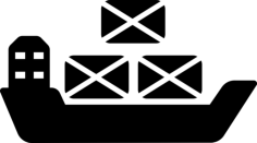 Containers On Oceanic Ship Outline Svg Vector, Free Vectors File